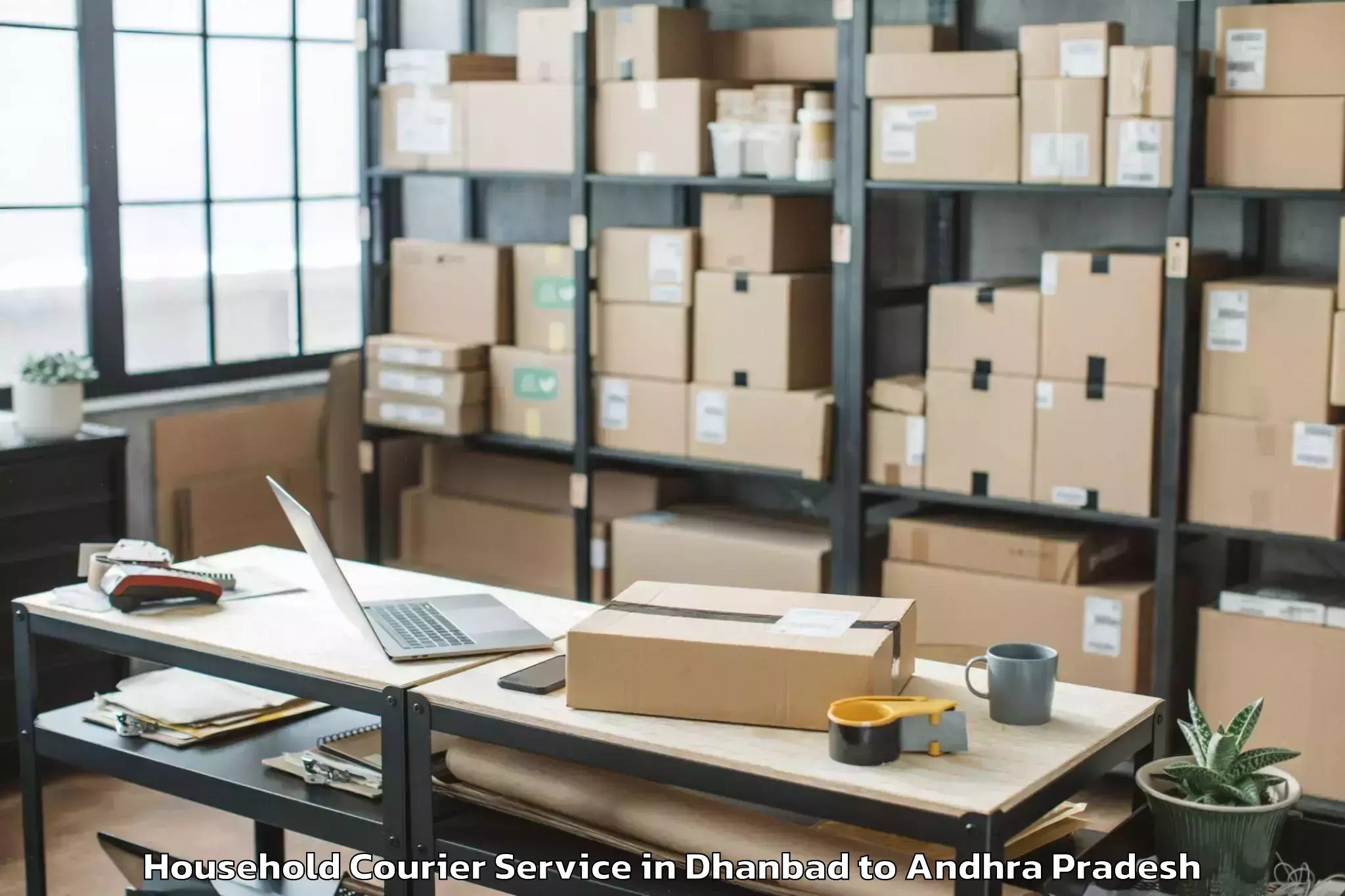 Expert Dhanbad to Cherukupalle Arumbaka Household Courier